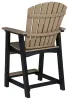 Ashley Furniture P211-124 Fairen Trail - Barstool (Set of 2) - Black / Driftwood