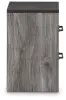 Ashley Furniture B1290-92 Bronyan - Two Drawer Night Stand - Dark Gray