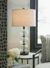 Ashley Furniture L431604 Airbal - Glass Table Lamp (Set of 2) - Clear / Black