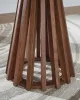 Ashley Furniture T737-6 Kallari - Round End Table - Warm Brown / Black