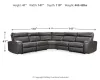 Ashley Furniture 55203S1 Ashley Furniture 55203S1 Samperstone - Zero Wall Recliners 5 Pc Sectional - Gray