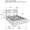 CoasterEssence 202701KW Briana - Wood California King Storage Bookcase Bed - Black