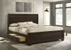 CoasterEveryday 204390KW Kauffman - Wood California King Storage Panel Bed - Dark Cocoa