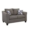 CoasterEssence 506022 Salizar - Upholstered Flared Arm Loveseat - Charcoal Gray