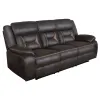 CoasterEveryday 651354-S2 Greer - 2 Piece Upholstered Reclining Sofa Set - Brown