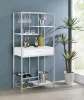 Coaster Fine Furniture 182034 Figueroa - 5-Shelf Wine Storage Bar Cabinet - White High Gloss