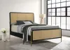 Coaster Fine Furniture 224330KE Arini - Rattan Eastern King Panel Bed - Black And Natural