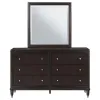 Coaster Fine Furniture 223063M Emberlyn - 6-Drawer Dresser With Mirror - Brown