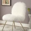 Furniture of America CM-AC6546 Caoimhe - Accent Chair - White / Gold