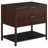 Coaster Fine Furniture 930221 Zimmerlee - 2-Drawer Side Table with Shelf - Rust Brown