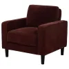 Coaster Fine Furniture 511213 Ruth - Fabric Upholstered Track Arm Accent Chair - Rust Red