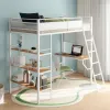Coaster Fine Furniture 460332WHT Campus - 3-Shelf Metal Twin Workstation Loft Bed - Matte White
