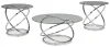 Ashley Furniture T270-13 Hollynyx - Occasional Table Set (Set of 3) - Chrome Finish