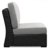 Ashley Furniture P792P6 Ashley Furniture P792P6 Beachcroft - 5-Piece Outdoor Sectional - Black / Light Gray