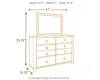 Ashley Furniture B267B1 Ashley Furniture B267B1 Willowton - Dresser, Mirror - Whitewash