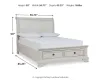 Ashley Furniture B742B13 Ashley Furniture B742B13 Robbinsdale - Full Sleigh Storage Bed - Antique White