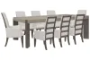 Pulaski Furniture P402240-KIT41 Pulaski Furniture P402240-KIT41 Anderson Park - Leg Dining Table With 8 Upholstered Arm Chairs - Moose Trail / Frontier Brown