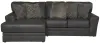Jackson Furniture Industries 4378/42/75-28 Jackson Furniture Industries 4378/42/75-28 Denali - 2 Piece Italian Leather Match Sofa Chaise With Left Side Facing Chaise - Steel