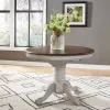 Liberty Furniture 186W-CD-PED Liberty Furniture 186W-CD-PED Carolina Crossing - Pedestal Table - White / Antique Honey