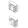CoasterEssence 182757 Gallimore - 2 Door Bar Cabinet Wine Storage - White High Gloss