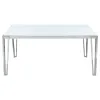 CoasterElevations 193001 Pauline - Rectangular Glass Top Dining Table - Chrome
