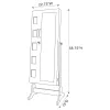 CoasterEssence 904031 Doyle - Cheval Mirror With Jewelry Storage - White