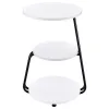Coaster Fine Furniture 930071 Hilly - 3-Tier Round Accent Side Table - White And Black