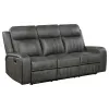 Coaster Fine Furniture 603191-S2 Raelynn - 2 Piece Upholstered Reclining Sofa Set - Gray