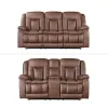 New Classic 22-2505B-2PM New Classic 22-2505B-2PM Morello - 2 Piece P1 Sofa & Loveseat With Power Footrest - Brown