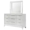 Coaster Fine Furniture 224963M Marmore - 9-Drawer Dresser And LED Mirror - White