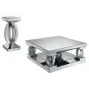 Coaster Fine Furniture 722518-S2 Amalia - 2 Piece Mirrored Coffee And End Table Set - Silver