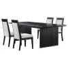 Coaster Fine Furniture 108231-S5A Brookmead - 5-Piece Extension Leaf Dining Table Set - Black / Ivory
