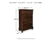 Ashley Furniture B697-46 Porter - Chest - Rustic Brown
