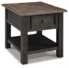 Ashley Furniture T736-3 Tyler Creek - Rectangular End Table - Grayish Brown / Black