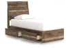 Ashley Furniture PCB3367B27 Ashley Furniture PCB3367B27 Chirason - Twin Panel Bed With Storage - Brown