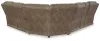 Ashley Furniture 83106S1C Ravenel - 3-Piece Power Reclining Sectional With Laf Power Reclining Loveseat With Console - Faux Leather - Fossil