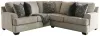 Ashley Furniture 56103S3 Ashley Furniture 56103S3 Bovarian - Left Arm Facing Sofa With Corner Wedge 2 Pc Sectional - Stone