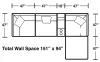 Jackson Furniture Industries 4445/31/59/28/88-11 Jackson Furniture Industries 4445/31/59/28/88-11 Posh - 5 Piece Modular Sectional With 1 Armless, 2 Corners, 1 Cocktail Ottoman, 1 Console - Porcelain
