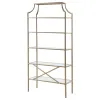 CoasterEssence 804393 Serena - 5-Shelf Glass Bookshelf - Gold