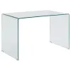 CoasterEssence 801581 Ripley - Tempered Bent Glass Writing Desk Clear - Clear Glass