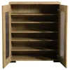 CoasterEveryday 951107 Bristol - 6-Shelf Engineered Wood Shoe Cabinet - Golden Oak