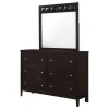 CoasterEveryday 202093M Carlton - 6-Drawer Dresser With Mirror - Cappuccino