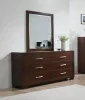 CoasterEssence 200713M Jessica - 6-Drawer Dresser With Mirror - Cappuccino