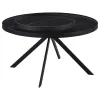 Coaster Fine Furniture 706268 Briggs - Round Marble Printed Glass Top Coffee Table - Black