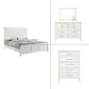 New Classic 00-677W-24C New Classic 00-677W-24C Andover - Western King 4 Piece Bedroom Set (Bed, Dresser, Mirror, Chest) - White