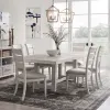 Liberty Furniture 142-DR-7TRS Liberty Furniture 142-DR-7TRS Backroads - 7 Piece Trestle Table Set - Weathered White & Parchment