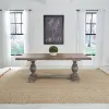 Liberty Furniture 237G-DR-TRS River Place - Trestle Table - Riverstone Gray & Tobacco