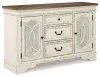 Ashley Furniture D743-60 Realyn - Dining Room Server - Chipped White