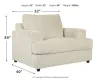 Ashley Furniture 9510423 Soletren - Chair and a Half - Stone