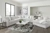 Ashley Furniture 25903/46/66/67/77/15 Stupendous - 5 Pc. - 4-Piece Sectional, Oversized Chaise - Alloy